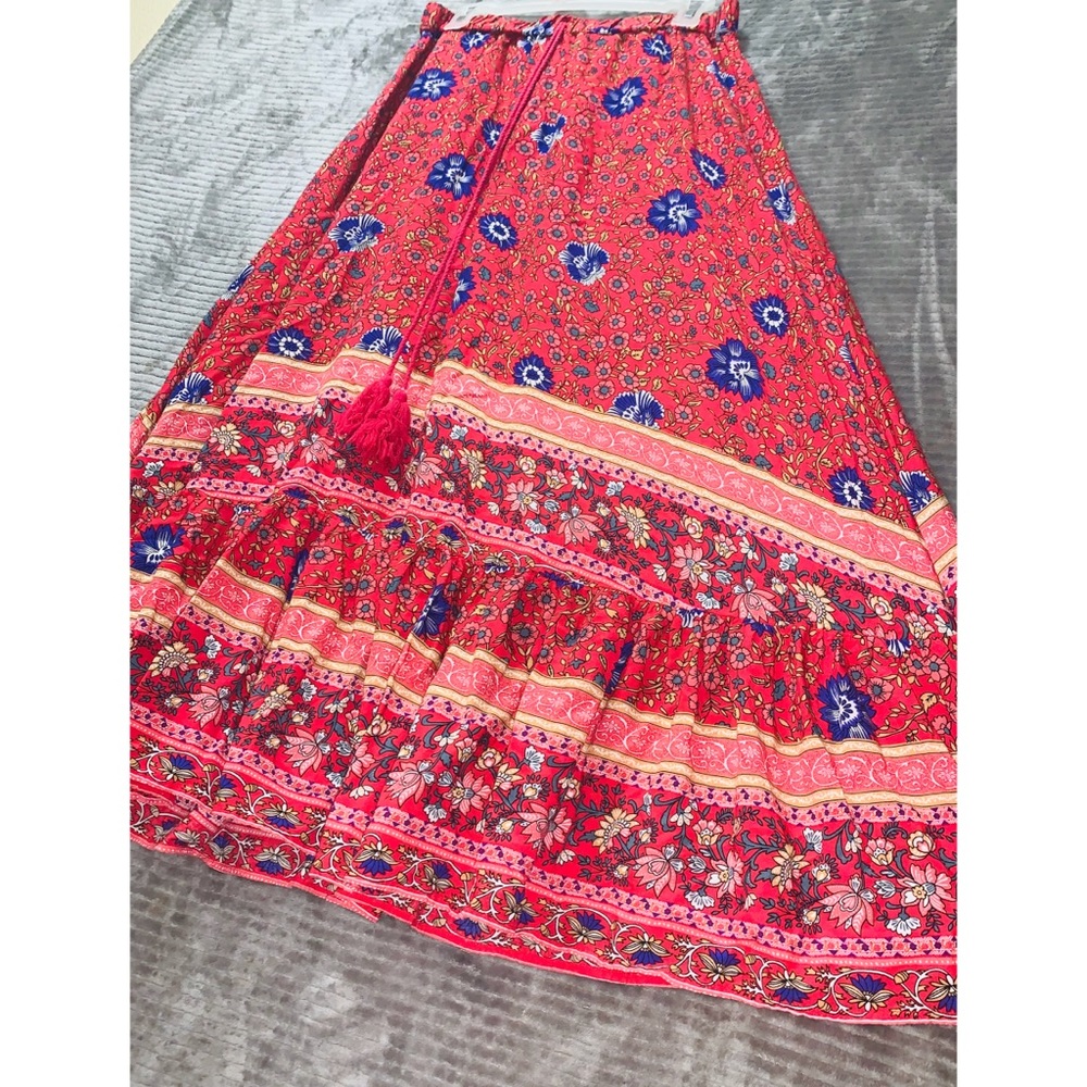 Long floral skirt